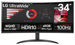 LG 34WR50QK-B UltraWide Curvo 34 Pulgadas WQHD