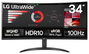 LG 34WR50QK-B Monitor PC 86,4 cm (34") Wide Quad HD Negro 3440 x 1440 Pixeles 100 Hz