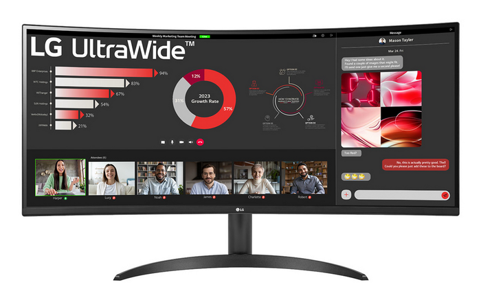 LG 34WR50QK-B Monitor UltraWide Curvo 34 Pulgadas WQHD 100 Hz Negro LG 34WR50QK-B Monitor UltraWide Curvo 34 Pulgadas WQHD 100 Hz Negro
