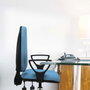 PIQUERAS Y CRESPO Silla de oficina Aýna Azul con mecanismo de doble maneta
