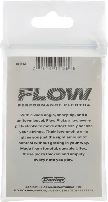 Dunlop Púas Flow® Standard 1.14 Mm - Pack de 6 Unidades para Guitarra Dunlop Púas Flow® Standard 1.14 Mm - Pack de 6 Unidades para Guitarra
