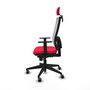 PIQUERAS Y CRESPO Silla de oficina Horna con mecanismo Sincro, Rojo y Blanco