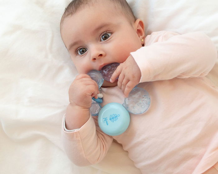 KioKids Mordedor de Frío Azul para Bebé +3 Meses KioKids Mordedor de Frío Azul para Bebé +3 Meses