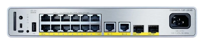 Cisco C9200CX-12P-2XGH-E Switch Gestionado Gigabit Ethernet PoE Cisco C9200CX-12P-2XGH-E Switch Gestionado Gigabit Ethernet PoE