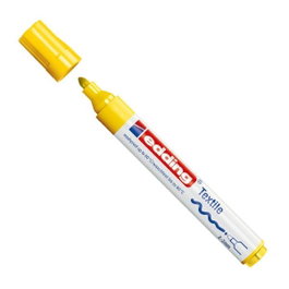 Edding Marcador permanente especial tela 4500 punta conica 3mm amarillo