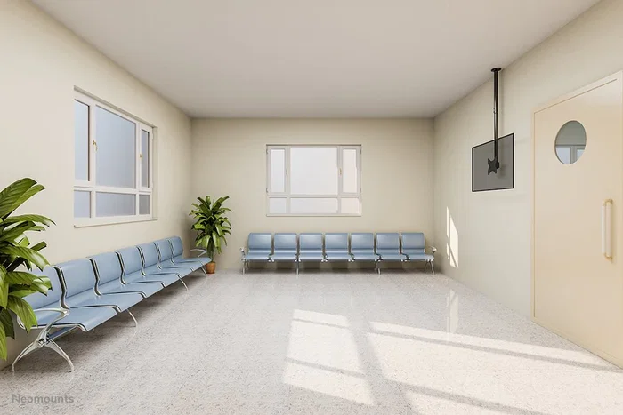 Neomounts CL35-340BL12 Soporte de Techo para TV/Monitor 23-42" (106-156 cm) - Giratorio 360°, Inclinación -25°, VESA 200x200, Negro