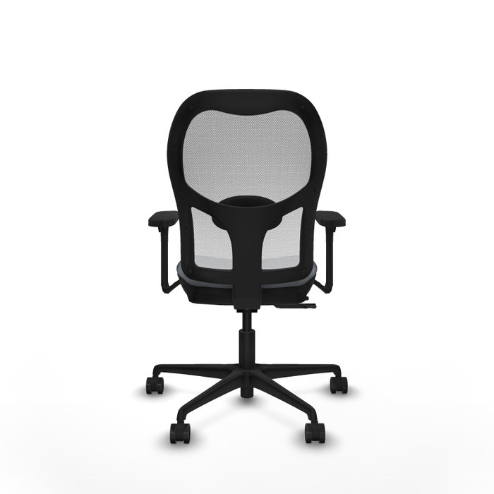 PIQUERAS Y CRESPO Silla de oficina Jorquera Gris y Blanca con Brazos 3D