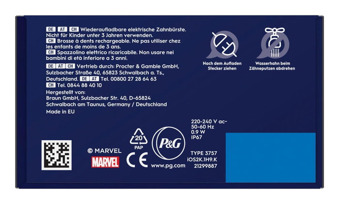 Oral-B iO Kids Marvel Spiderman Cepillo Eléctrico con Estuche Negro
