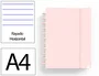 Carchivo Cuaderno Ingeniox Foam A4 80h Rayado Horizontal Rosa Pastel