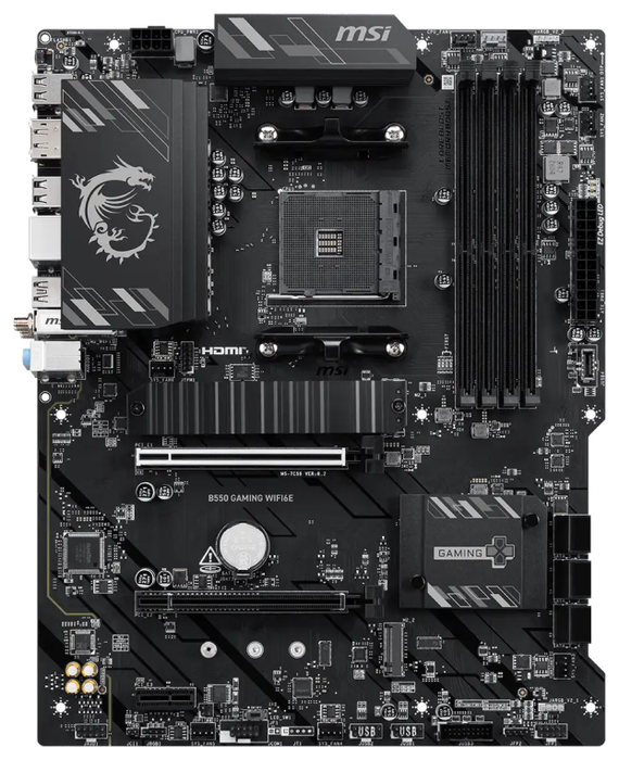 MSI B550 GAMING WIFI6E con socket AM4 y DDR4