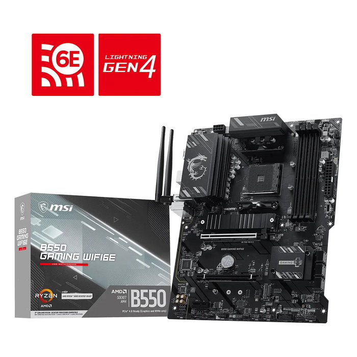 MSI B550 GAMING WIFI6E con socket AM4 y DDR4