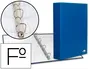 Liderpapel Carpeta 4 Anillas 40mm Folio Mixtas Azul Cartón Forrado
