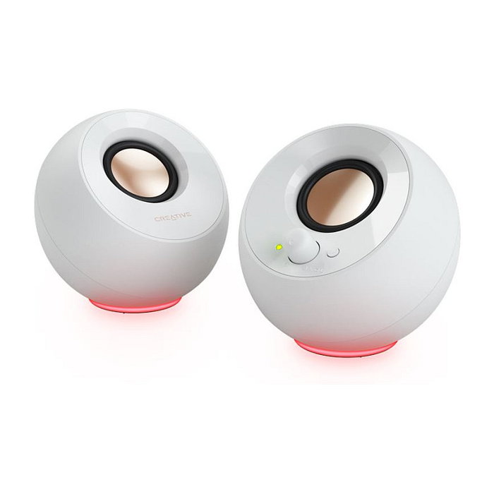 Creative Labs Pebble SE Altavoces Estéreo 2.0 para PC USB-C Blanco con Luz LED RGB de 4.4W - Referencia Pebble SE