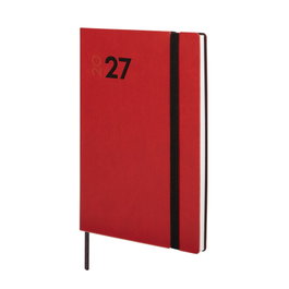Finocam Agenda Anual 2027 Dynamic Mara con Tapa Flexible y Goma Rojo
