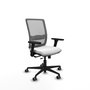 PIQUERAS Y CRESPO Silla de oficina Haches con mecanismo Sincro/Traslack, Blanco y Gris