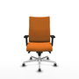 PIQUERAS Y CRESPO Silla Albacete Confidente Naranja con Mecanismo Sincro y Base de Aluminio