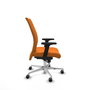 PIQUERAS Y CRESPO Silla Albacete Confidente Naranja con Mecanismo Sincro y Base de Aluminio