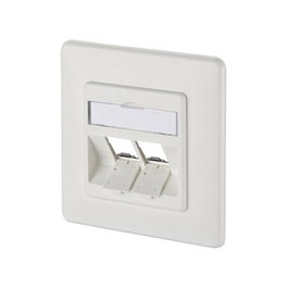 METZ CONNECT Toma Keystone 2 puertos 130B20D21002KE Blanco