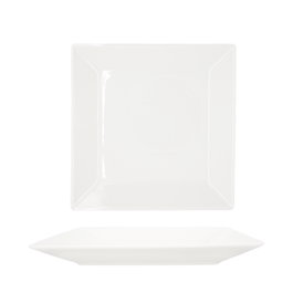 Summa Set de 6 Platos Llanos Cuadrados de Porcelana Marfil 21x21 cm