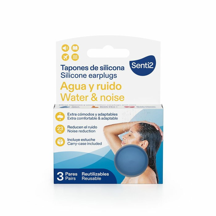 Senti2 Tapones de silicona moldeable AGUA Y RUIDO 3 u