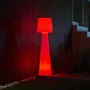 Lumisky LADY C110 Lámpara de Pie Inalámbrica para Exteriores, LED Multicolor Regulable, Pantalla Ondulada, Mando a Distancia, Altura 110 cm