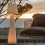Lumisky LADY C110 Lámpara de Pie Inalámbrica para Exteriores, LED Multicolor Regulable, Pantalla Ondulada, Mando a Distancia, Altura 110 cm