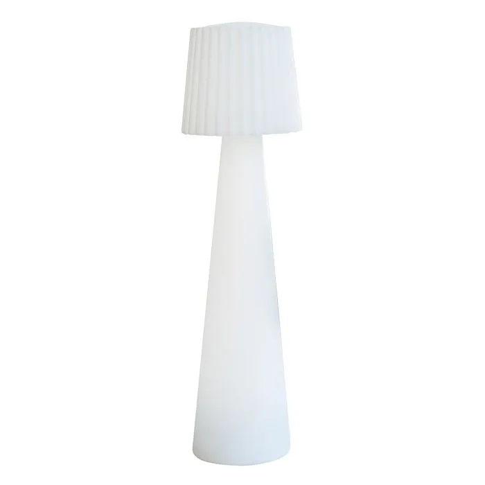 Lumisky LADY C110 Lámpara de Pie Inalámbrica para Exteriores, LED Multicolor Regulable, Pantalla Ondulada, Mando a Distancia, Altura 110 cm Lumisky LADY C110 Lámpara de Pie Inalámbrica para Exteriores, LED Multicolor Regulable, Pantalla Ondulada, Mando a Distancia, Altura 110 cm