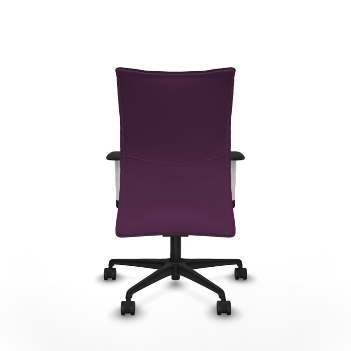 PIQUERAS Y CRESPO Silla Albacete Confidente con Mecanismo Sincro, Similpiel Morado, Brazos 1D