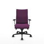 PIQUERAS Y CRESPO Silla Albacete Confidente con Mecanismo Sincro, Similpiel Morado, Brazos 1D