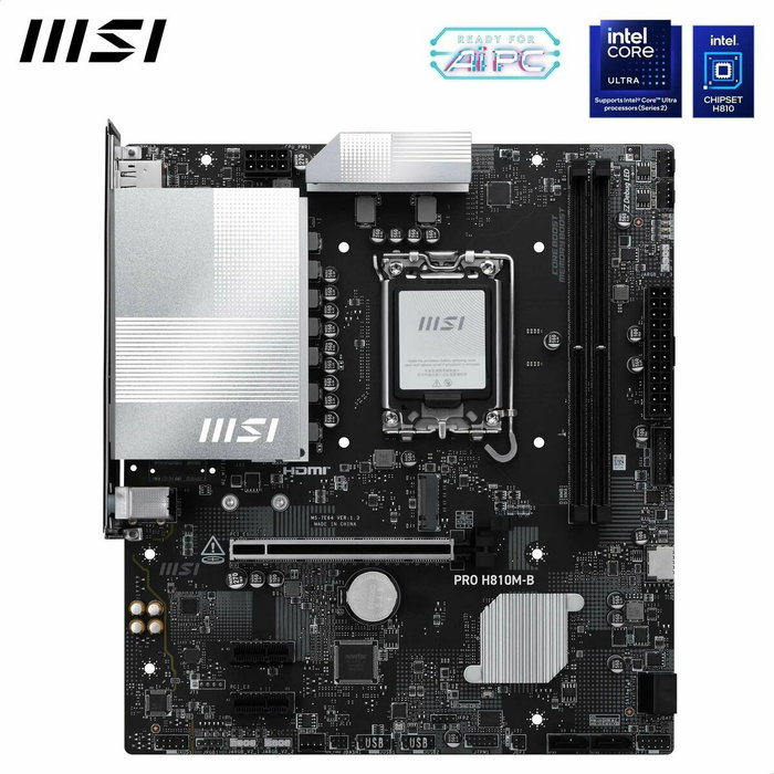 MSI PRO H810M-B Micro ATX Intel H810 LGA 1851 DDR5 MSI PRO H810M-B Micro ATX Intel H810 LGA 1851 DDR5
