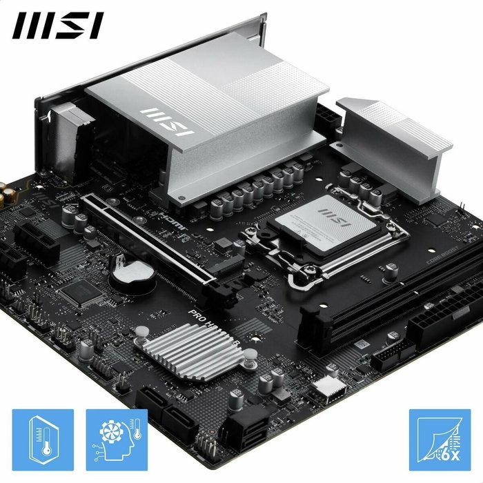 MSI PRO H810M-B Micro ATX Intel H810 LGA 1851 DDR5 MSI PRO H810M-B Micro ATX Intel H810 LGA 1851 DDR5