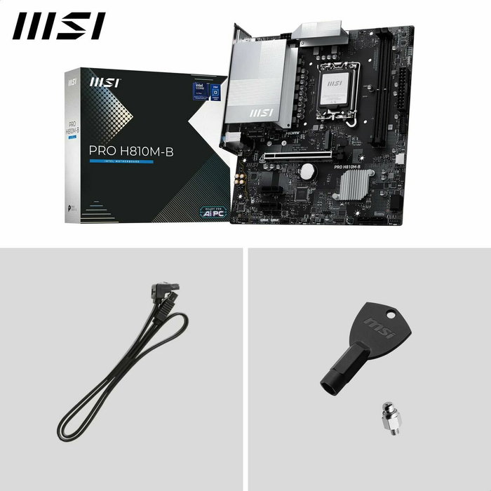 MSI PRO H810M-B Micro ATX Intel H810 LGA 1851 DDR5 MSI PRO H810M-B Micro ATX Intel H810 LGA 1851 DDR5