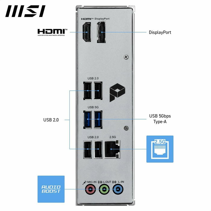 MSI PRO H810M-B Micro ATX Intel H810 LGA 1851 DDR5 MSI PRO H810M-B Micro ATX Intel H810 LGA 1851 DDR5