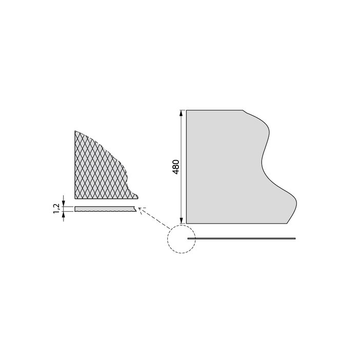 Emuca Esterilla antideslizante para cajones, Diamond, longitud 20m x 480mm, Plástico, Gris antracita