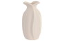 DKD Home Decor Jarrón de Gres Rugoso Blanco 15x15x29 cm