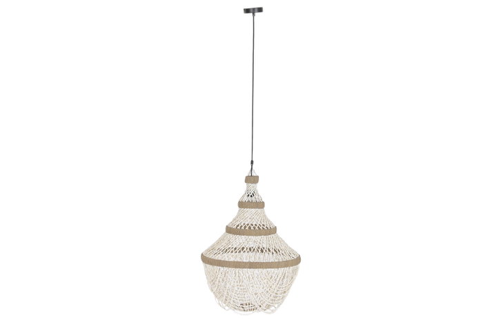 DKD Home Decor Lámpara de Techo de Conchas Hecha a Mano