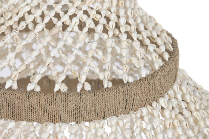 DKD Home Decor Lámpara de Techo de Conchas Hecha a Mano
