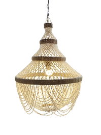 DKD Home Decor Lámpara de Techo de Conchas Hecha a Mano