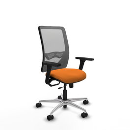 PIQUERAS Y CRESPO Silla de oficina Zulema Naranja y Gris