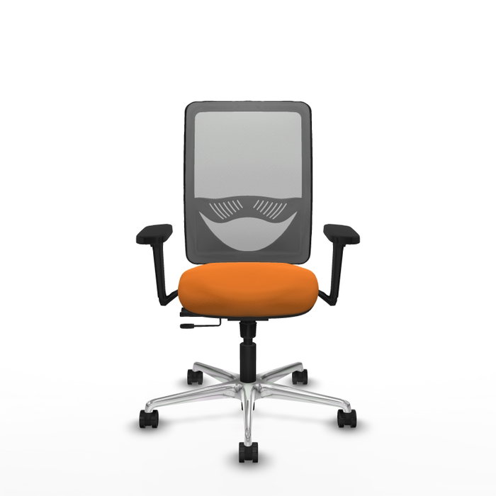 PIQUERAS Y CRESPO Silla de oficina Zulema Naranja y Gris