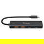 EQUIP Hub USB-C 4 Puertos 3.2 Gen 2 (10Gbps) 2xUSB-C 2xUSB-A Negro