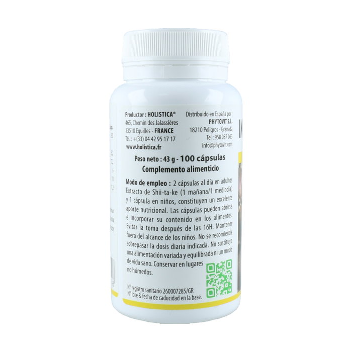 Holistica Immunophytum Extracto de Shiitake 100 cápsulas Holistica Immunophytum Extracto de Shiitake 100 cápsulas