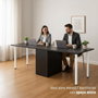 ALK System Pata de Mesa Plegable Blanca R9010 Hierro Altura Regulable 710-740 mm
