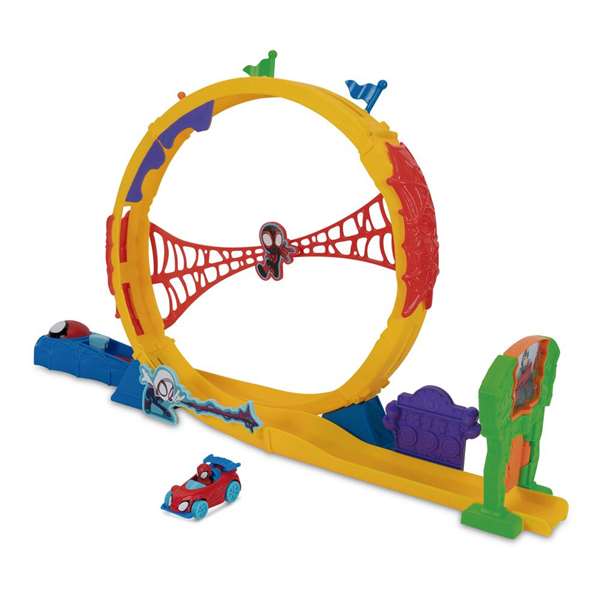 Pista spidey amazing con super looping 360º. incluye un vehiculo exclusivo. 43.18x8.89x25.4 cm