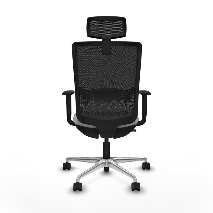 PIQUERAS Y CRESPO Silla de oficina Haches con mecanismo Sincro/Traslack, Blanco y Negro