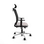 PIQUERAS Y CRESPO Silla de oficina Haches con mecanismo Sincro/Traslack, Blanco y Negro