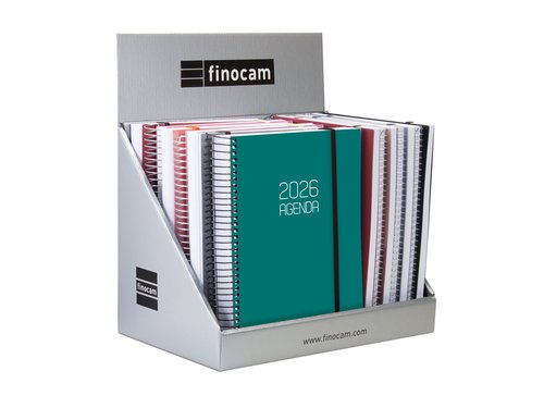 Agenda Anual (2026) Finocam Espiral E10 155X212 S/V - D/P Surtido Expositor De 15 Agenda Anual (2026) Finocam Espiral E10 155X212 S/V - D/P Surtido Expositor De 15