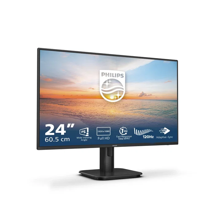 Philips 24E1N1100A Monitor 23.8" Full HD (1920x1080) IPS 100Hz 1ms MPRT, LowBlue, Altavoces, HDMI, VGA, Inclinable, VESA 100x100