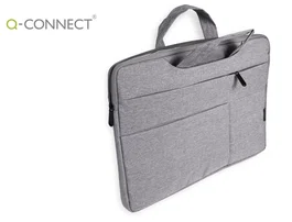 Q-connect Funda para portátil de 15,6'' gris con asas retráctiles