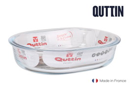 Quttin Fuente de Vidrio Oval de 1.5L (Pack de 6 Unidades)